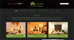 Desktop Screenshot of lalunaayurvedaresort.com